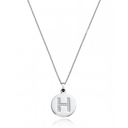 Collar de acero abecedario letra H Viceroy