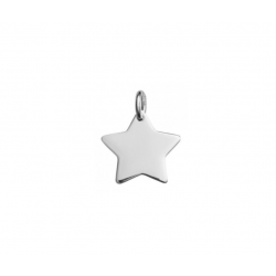 COLGANTE CHAPA ESTRELLA PLATA DE LEY 925 LISO 15X15 MILÍMETROS