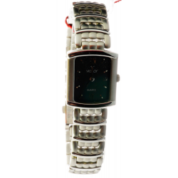 Reloj Viceroy Mujer cadena de acero esfera negra caja cuadrada (1)