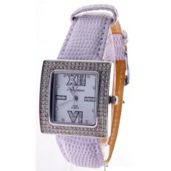 Reloj Paul Versan Mujer correa lila esfera gris