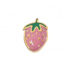 MOTIVO VICEROY NIÑA ACERO IP DORADO FRESA CON ESMALTE ROSA Y VERDE