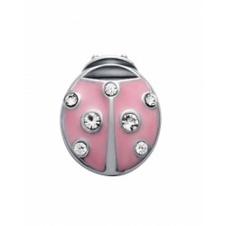 MOTIVO VICEROY PULSERA ACERO MARIQUITA ESMALTE ROSA Y CIRCONITAS BLANCAS 10X13 MILÍMETROS