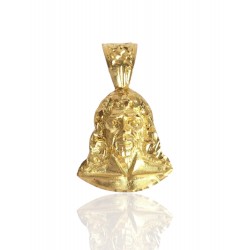 COLGANTE CABEZA CRISTO ORO AMARILLO 18 KILATES 22X19 MILÍMETROS (30 MILÍMETROS CON ASA)