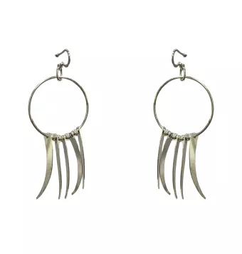 PENDIENTES PLATA DE LEY 925 6X3 CENTÍMETROS