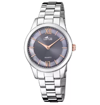 RELOJ LOTUS TRENDY MUJER 18889/4 CADENA ACERO CAJA ACERO 34 MILÍMETROS ESFERA NEGRO INDICADORES IP ROSÉ