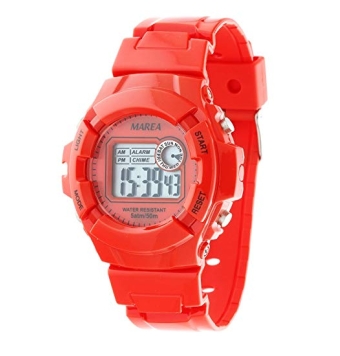 Reloj Digital Marea Hombre correa caucho rojo