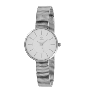 Reloj Marea mujer cadena malla acero caja metal esfera blanca