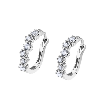 PENDIENTES AROS LOTUS SILVER IT GIRL MUJER LP3099-4/1 PLATA DE LEY 925 15 MILÍMETROS CIRCONITAS BLANCAS CIERRE CATALÁN