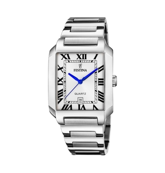 RELOJ FESTINA HOMBRE F20677/1 CADENA ACERO CAJA ACERO 36 MILÍMETROS ESFERA COLOR BLANCO CON CALENDARIO INDICADORES AZULES