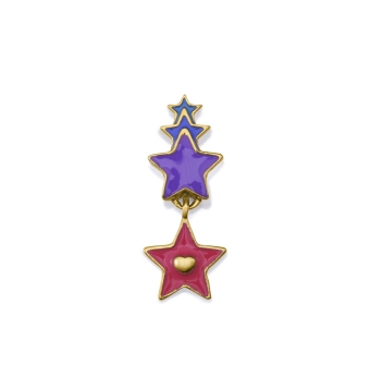 MOTIVO COLGANTE VICEROY CHIC MUJER ACERO IP DORADO DISEÑO DE ESTRELLAS ADORNADAS ESMALTE COLORES