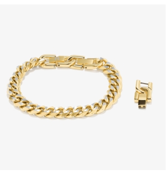 PULSERA RADIANT HOMBRE ACERO CHAPADO DORADO TIPO ESCLAVA  BOXER
