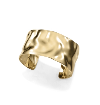 PULSERA BRAZALETE VICEROY AIR MUJER DISEÑO ABIERTO ACERO IP DORADO ANCHA DIÁMETRO 6.2 CENTÍMETROS