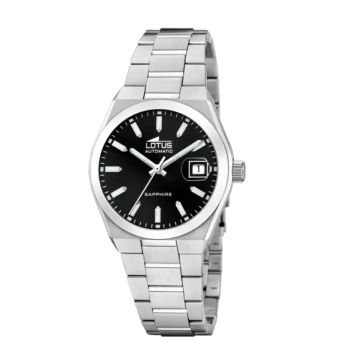 RELOJ LOTUS AUTOMATICO HOMBRE CAJA ACERO 39 MILÍMETROS ESFERA NEGRA CADENA ACERO