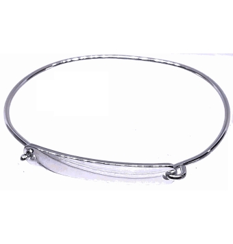 PULSERA PLACARI PLATA DE LEY 925 RÍGIDA CON PLACA 6X38 MILÍMETROS