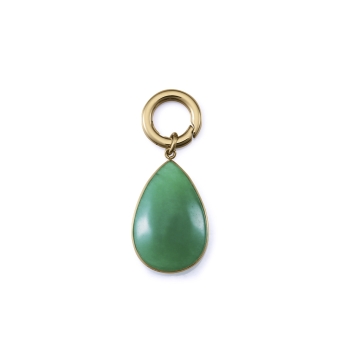 MOTIVO COLGANTE PIEDRA NATURAL JADE VERDE VICEROY CHIC MUJER COLECCIÓN LAURA ESCANES ACERO IP DORADO 4.5 CENTÍMETROS