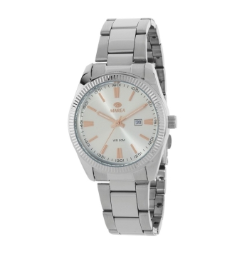 RELOJ MAREA MUJER B41377/1 CADENA ACERO CAJA ACERO 34 MILÍETROS BISEL DENTADO ESFERA COLOR BLANCO CON CALENDARIO INDICADORES IP