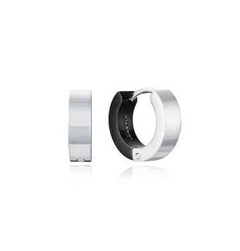 PENDIENTES VICEROY ACERO ARO MITAD NEGROS
