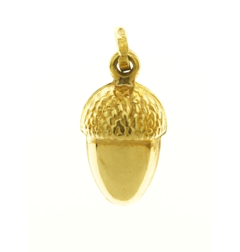COLGANTE BELLOTA ORO ALTO 12 MM