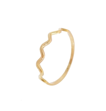 ANILLO MUJER ORO AMARILLO 18 KILATES ZIG ZAG 2.5 MILÍMETROS