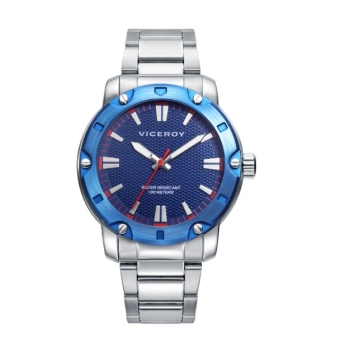 RELOJ VICEROY HEAT HOMBRE 401273-37 CADENA ACERO CAJA ACERO 44 MILÍMETROS BISEL IP AZUL ESFERA COLOR AZUL