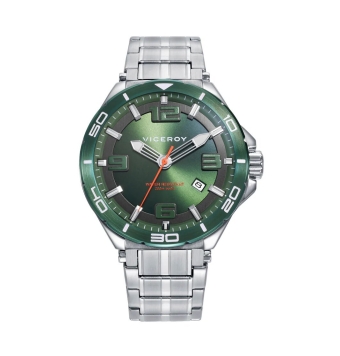 RELOJ VICEROY HEAT HOMBRE 46839-65 CADENA ACERO CAJA ACERO 44 MILÍMETROS BISEL IP VERDE ESFERA COLOR VERDE CON CALENDARIO