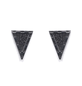PENDIENTES PLATA OXI FORMA DE TRIANGULO CIERRE PRESION