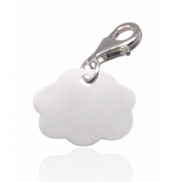 CHAPA COLGANTE MUJER PLATA DE LEY 925 FORMA DE NUBE 18X14 MILÍMETROS