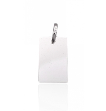 COLGANTE CHAPA RECTANGULAR PLATA DE LEY 925 22X14 MILÍMETROS