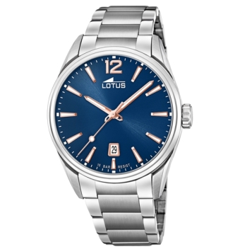 RELOJ LOTUS HOMBRE CADENA ACERO CAJA ACERO ESFERA AZUL