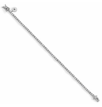 PULSERA LINEARGENT MUJER PLATA DE LEY 925 BAÑO DE RODIO DISEÑO RIVIERE CON CIRCONITAS 18 CENTÍMETROS 2.3 MILÍMETROS DE GROSOR