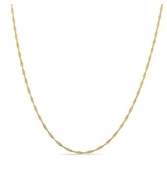 CADENA ORO AMARILLO 18 KILATES SINGAPUR ANCHO 1.3 MILÍMETROS LARGO 45 CENTÍMETROS