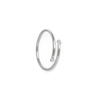 ANILLO MUJER CRYSTAL DE IRIS PLATA DE LEY 925 CON BAÑO DE RODIO AJUSTABLE EN FORMA DE ESPIRAL CON CRISTALES DE SWAROVSKI EN COLO