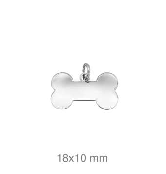 COLGANTE MUJER `PLATA DE LEY 925 HUESO 18X10 MILÍMETROS