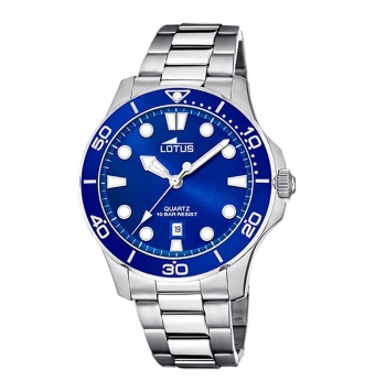 RELOJ LOTUS EXCELLENT HOMBRE 18759/1 CADENA ACERO CAJA ACERO 44.5 MILÍMETROS BISEL AZUL ESFERA AZUL CON CALENDARIO