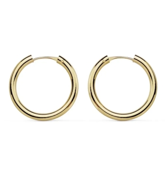 PENDIENTES ARO TUBO ORO AMARILLO 18 KILATES 1.5X13 MILIMETROS