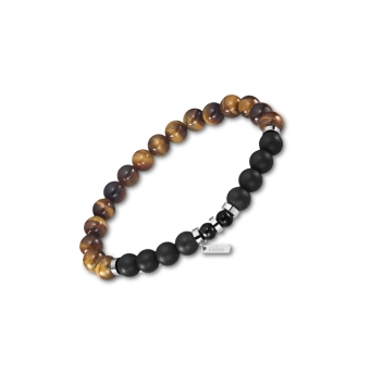 PULSERA LOTUS STYLE HOMBRE ELÁSTICA CON OJO DE TIGRE 19 CENTÍMETROS