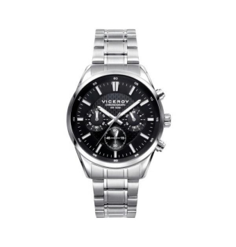 RELOJ CRONÓGRAFO VICEROY HOMBRE 401017-57 CADENA ACERO CAJA ACERO 40 MILÍMETROS ESFERA COLOR NEGRO