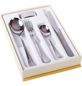 SET DE CUBIERTOS CON SERVILLETERO COMUNIÓN ARTÍCULO DE REGALO