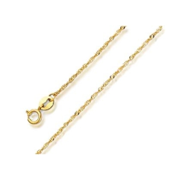CADENA ORO AMARILLO 18 KILATES SINGAPUR ANCHO 1.5 MILÍMETROS LARGO 60 CENTÍMETROS
