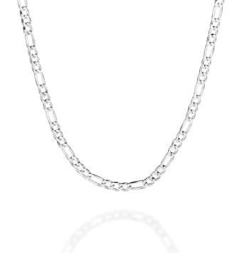 CADENA PLATA DE LEY 925 CARTIER 3X1 ANCHO 3.5 MILÍMETROS LARGO 50 CENTÍMETROS