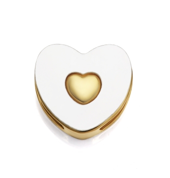 MOTIVO PULSERA VICEROY CHIC ACERO IP DORADO CORAZÓN CON NACAR