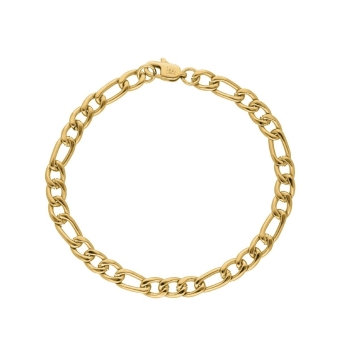 PULSERA LISKA HOMBRE ACERO CHAPADO DORADO FIGARO 3X1 GROSOR 6 MILÍMETROS LARGO 21 CENTÍMETROS
