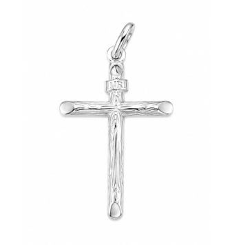 COLGANTE PLATA DE LEY 925 CRUZ TALLADA GRABADO INRI 33X21 MILÍMETROS