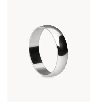 ANILLO PLATA DE LEY 925 ALIANZA MEDIA CAÑA ANCHO 5 MILÍMETROS