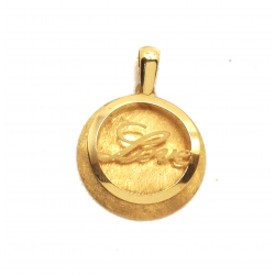 COLGANTE ORO REDONDO LOVE DOBLE