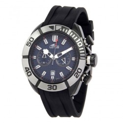 Reloj Lotus correa de caucho negra esfera azul marino multifunción