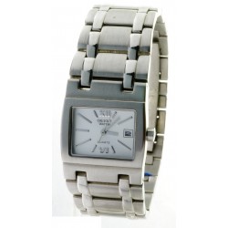 Reloj Orient Mujer Cadena acero esfera gris caja cuadrada